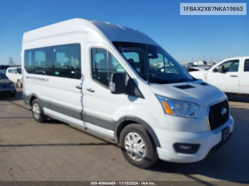 2022 Ford Transit-350 Passenger Van Xlt VIN: 1FBAX2X87NKA19863 Lot: 40860469