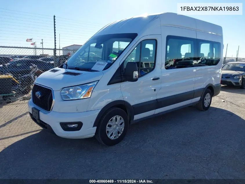 2022 Ford Transit-350 Passenger Van Xlt VIN: 1FBAX2X87NKA19863 Lot: 40860469