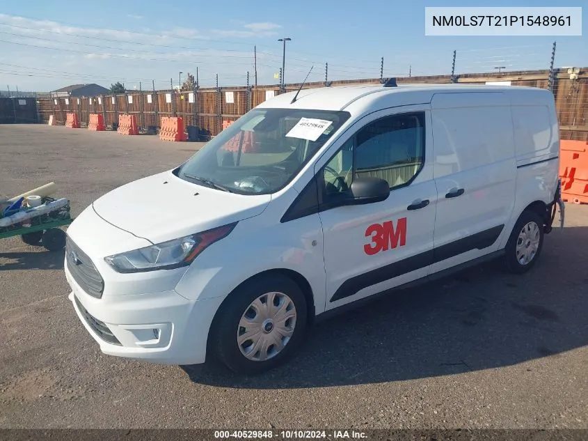 2023 Ford Transit Connect Xlt Cargo Van VIN: NM0LS7T21P1548961 Lot: 40529848