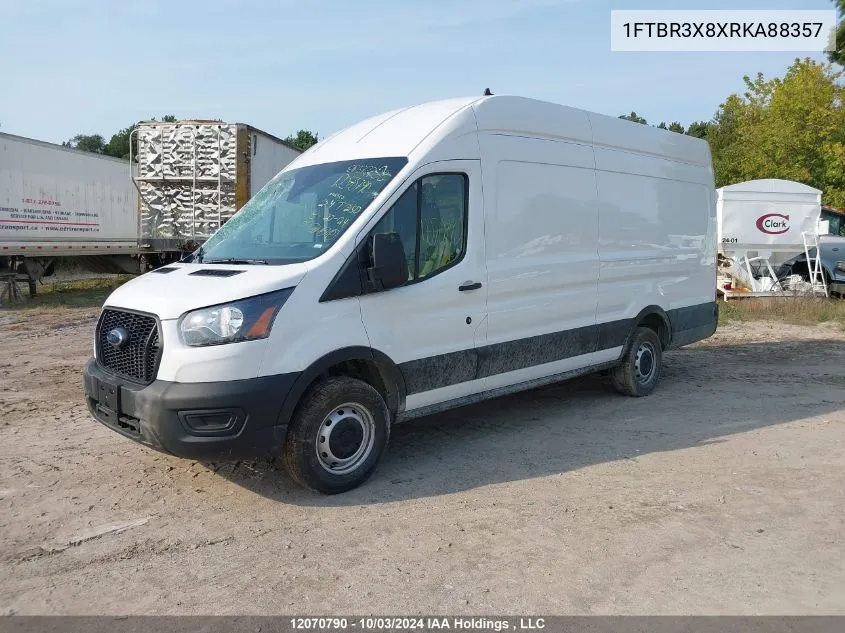 2024 Ford Transit T-250 VIN: 1FTBR3X8XRKA88357 Lot: 12070790