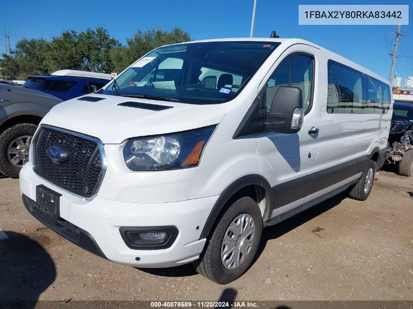 2024 Ford Transit-350 Passenger Van Xlt VIN: 1FBAX2Y80RKA83442 Lot: 40878689