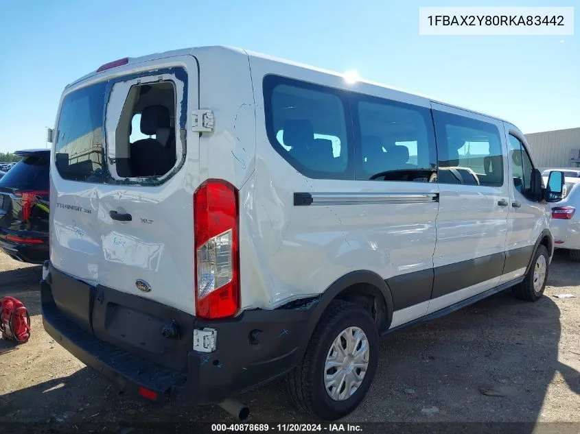 2024 Ford Transit-350 Passenger Van Xlt VIN: 1FBAX2Y80RKA83442 Lot: 40878689