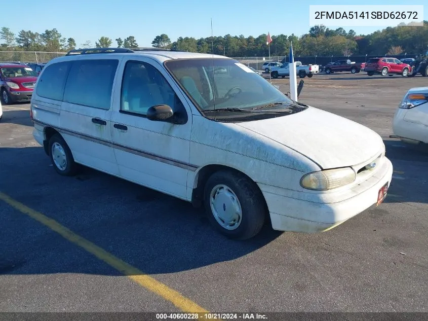 1995 Ford Windstar Wagon VIN: 2FMDA5141SBD62672 Lot: 40600228