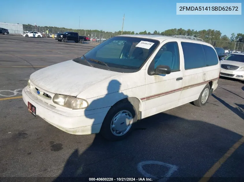 1995 Ford Windstar Wagon VIN: 2FMDA5141SBD62672 Lot: 40600228