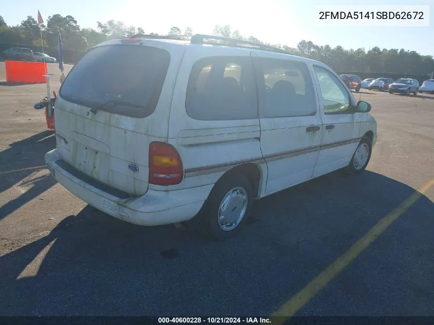 1995 Ford Windstar Wagon VIN: 2FMDA5141SBD62672 Lot: 40600228