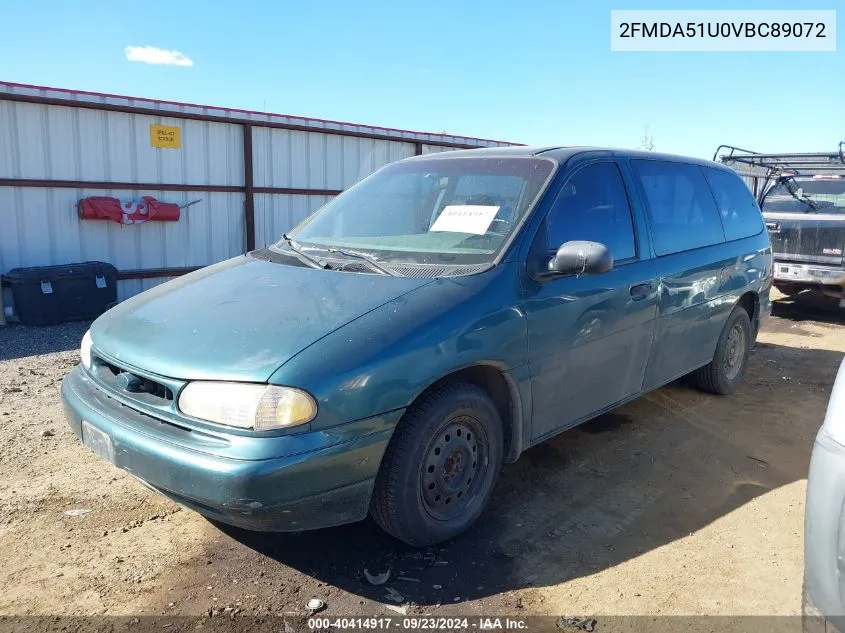 1997 Ford Windstar Standard VIN: 2FMDA51U0VBC89072 Lot: 40414917