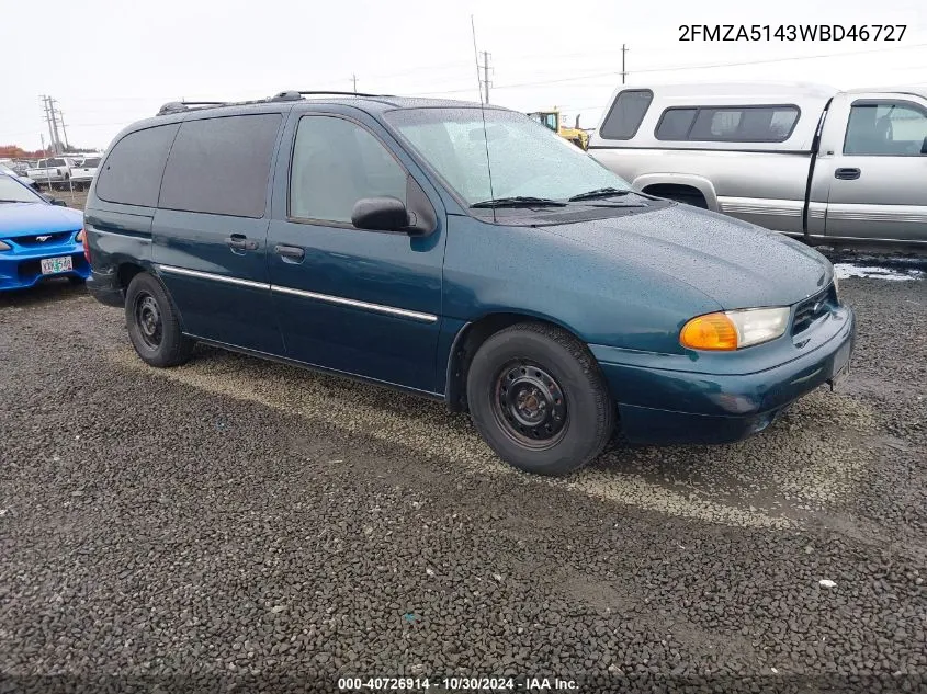 1998 Ford Windstar Gl/Limited/Lx VIN: 2FMZA5143WBD46727 Lot: 40726914