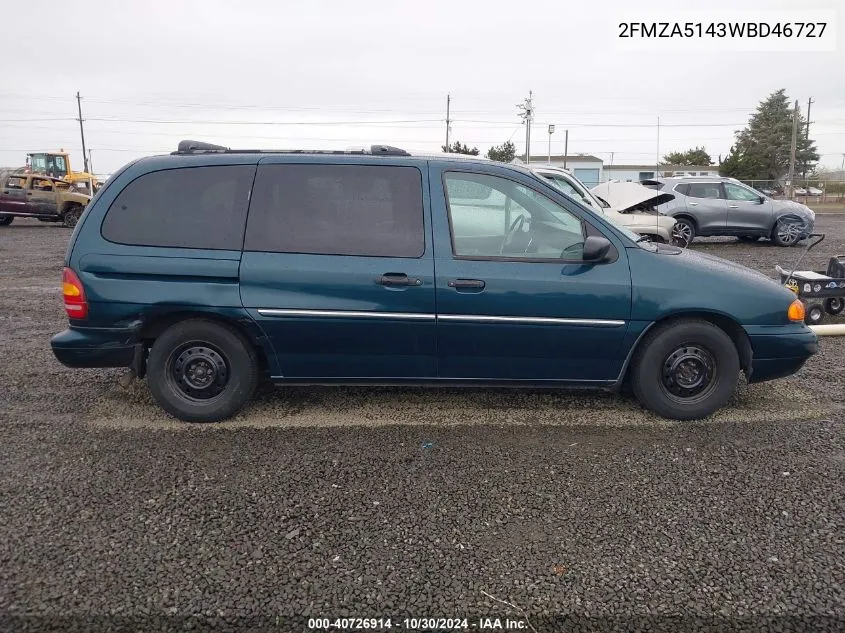 1998 Ford Windstar Gl/Limited/Lx VIN: 2FMZA5143WBD46727 Lot: 40726914