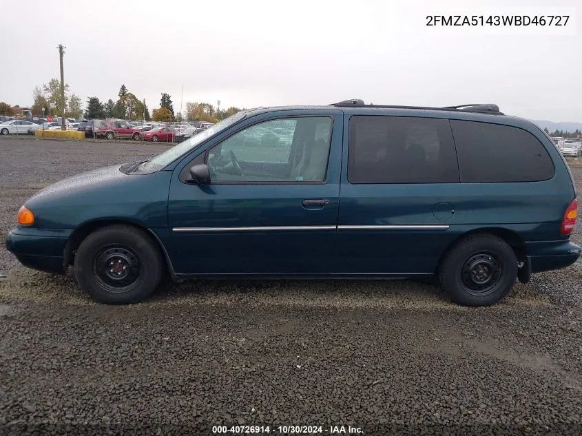 1998 Ford Windstar Gl/Limited/Lx VIN: 2FMZA5143WBD46727 Lot: 40726914