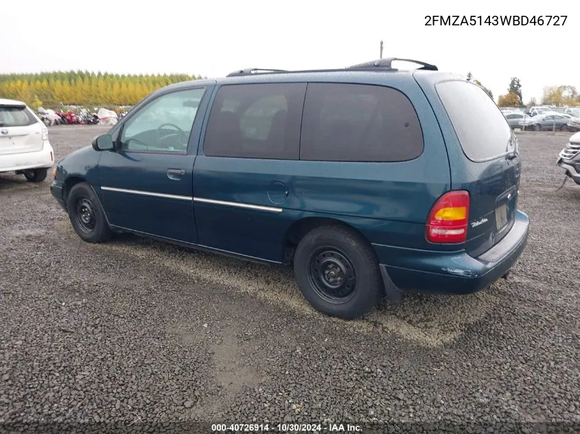 1998 Ford Windstar Gl/Limited/Lx VIN: 2FMZA5143WBD46727 Lot: 40726914