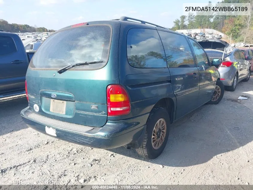 1998 Ford Windstar Gl/Limited/Lx VIN: 2FMDA5142WBB65189 Lot: 40824445