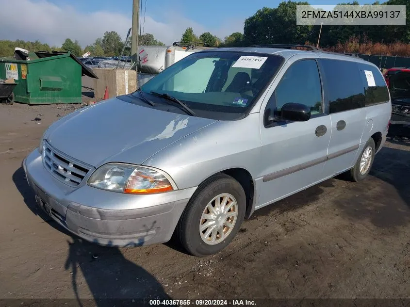 1999 Ford Windstar Lx VIN: 2FMZA5144XBA99137 Lot: 40367855