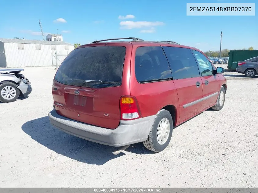 1999 Ford Windstar Lx VIN: 2FMZA5148XBB07370 Lot: 40634175