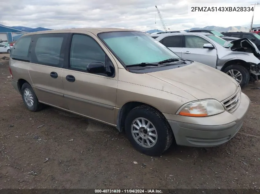 1999 Ford Windstar Lx VIN: 2FMZA5143XBA28334 Lot: 40731839