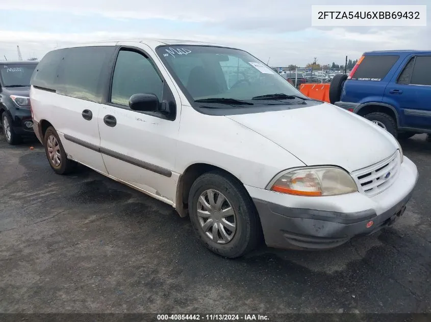 1999 Ford Windstar Standard VIN: 2FTZA54U6XBB69432 Lot: 40854442