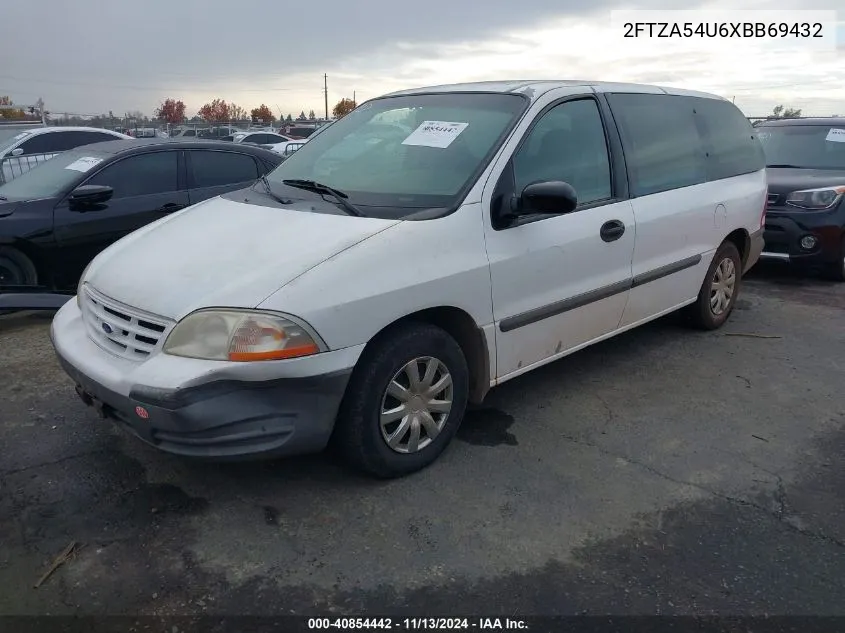 1999 Ford Windstar Standard VIN: 2FTZA54U6XBB69432 Lot: 40854442