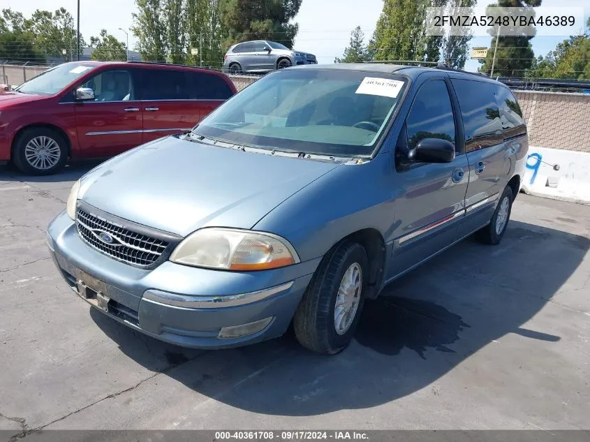 2000 Ford Windstar Se VIN: 2FMZA5248YBA46389 Lot: 40361708