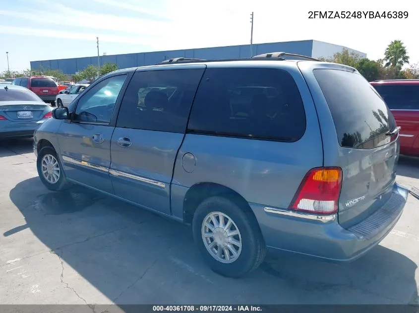 2000 Ford Windstar Se VIN: 2FMZA5248YBA46389 Lot: 40361708