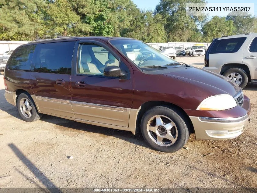 2000 Ford Windstar Limited/Sel VIN: 2FMZA5341YBA55207 Lot: 40381063