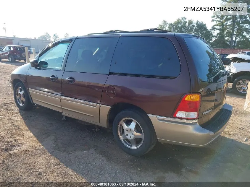 2FMZA5341YBA55207 2000 Ford Windstar Limited/Sel