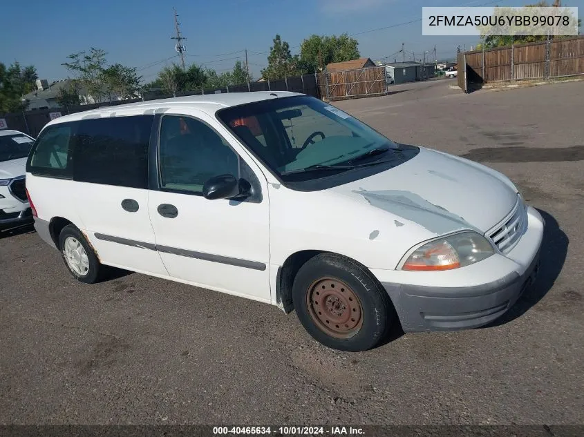 2000 Ford Windstar VIN: 2FMZA50U6YBB99078 Lot: 40465634