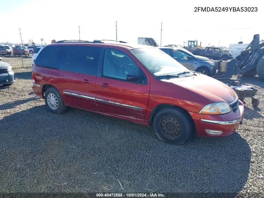 2000 Ford Windstar Se VIN: 2FMDA5249YBA53023 Lot: 40472855