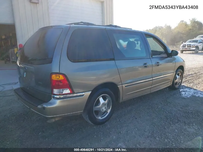 2FMDA5343YBA43408 2000 Ford Windstar Limited/Sel