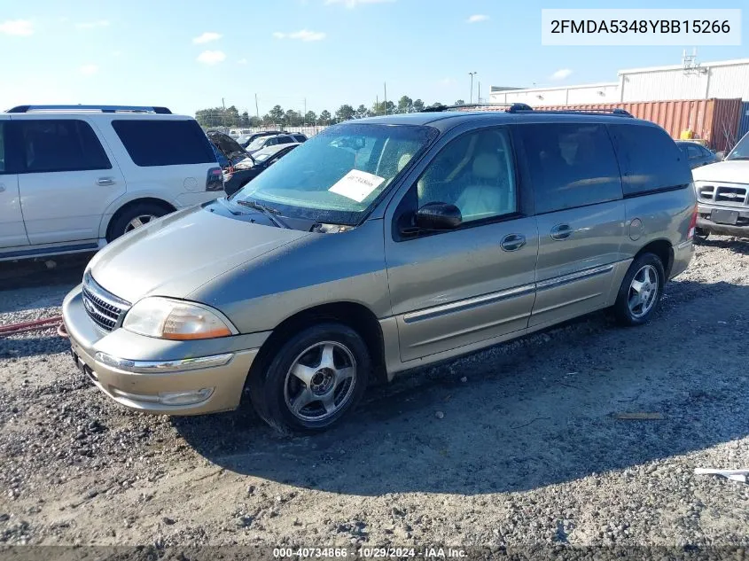 2000 Ford Windstar Limited/Sel VIN: 2FMDA5348YBB15266 Lot: 40734866