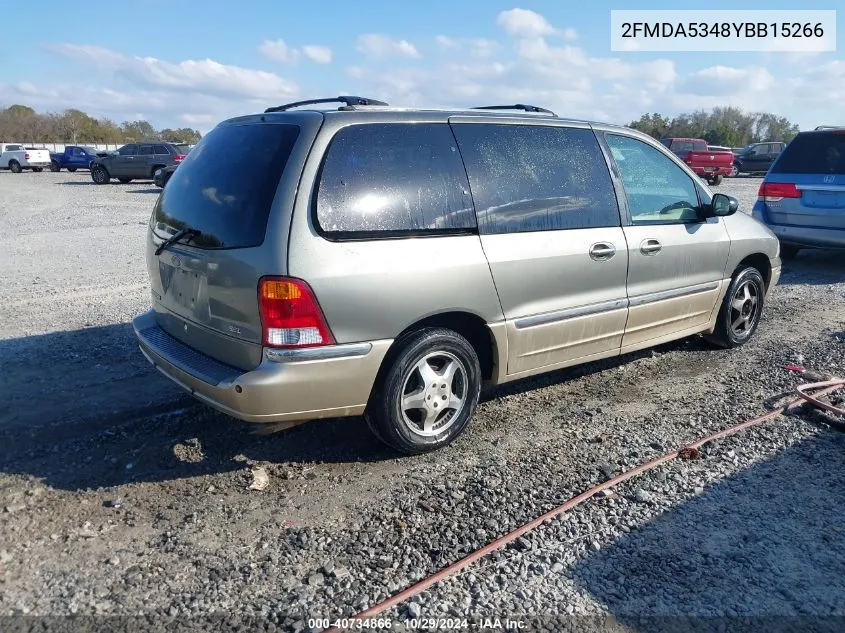 2000 Ford Windstar Limited/Sel VIN: 2FMDA5348YBB15266 Lot: 40734866