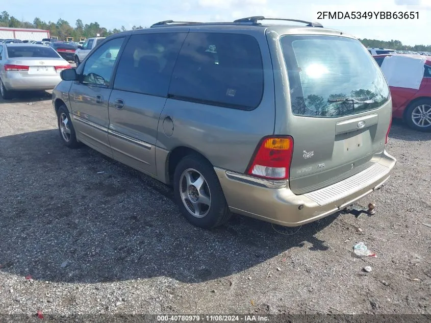 2000 Ford Windstar Limited/Sel VIN: 2FMDA5349YBB63651 Lot: 40780979