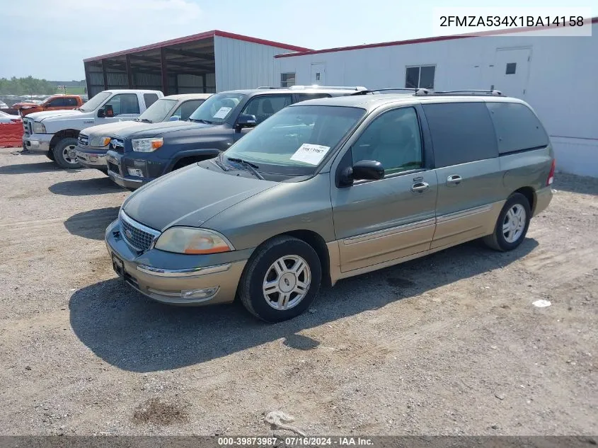 2001 Ford Windstar Sel VIN: 2FMZA534X1BA14158 Lot: 39873987