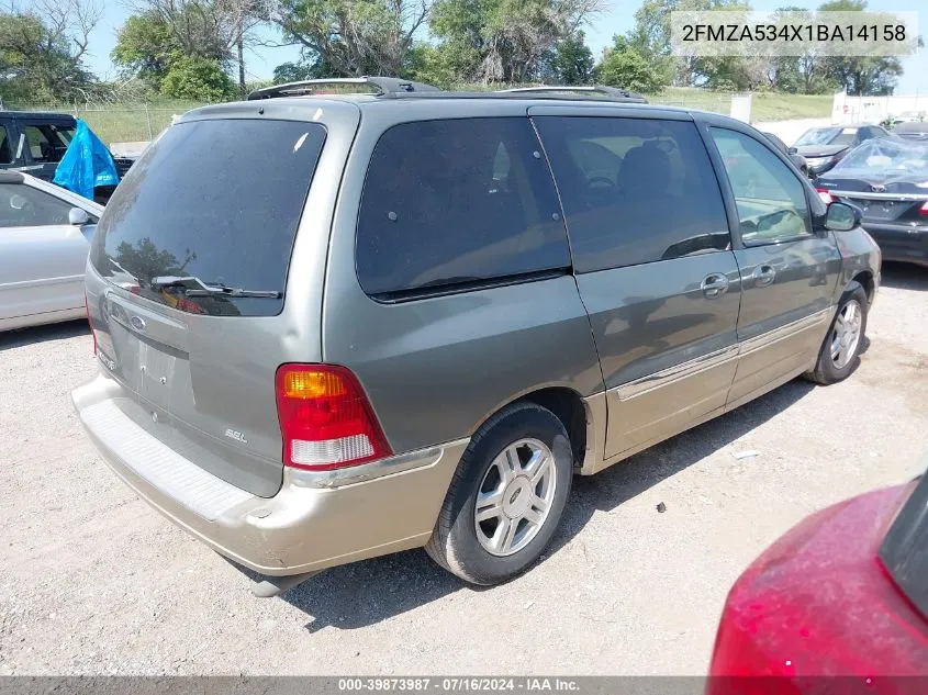 2001 Ford Windstar Sel VIN: 2FMZA534X1BA14158 Lot: 39873987