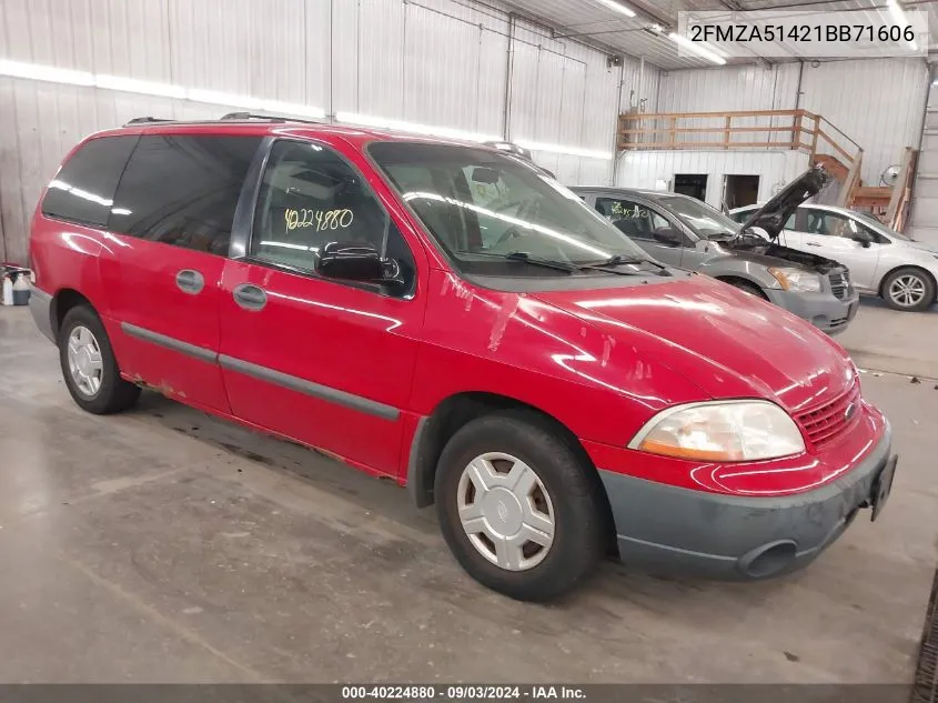 2001 Ford Windstar Lx VIN: 2FMZA51421BB71606 Lot: 40224880