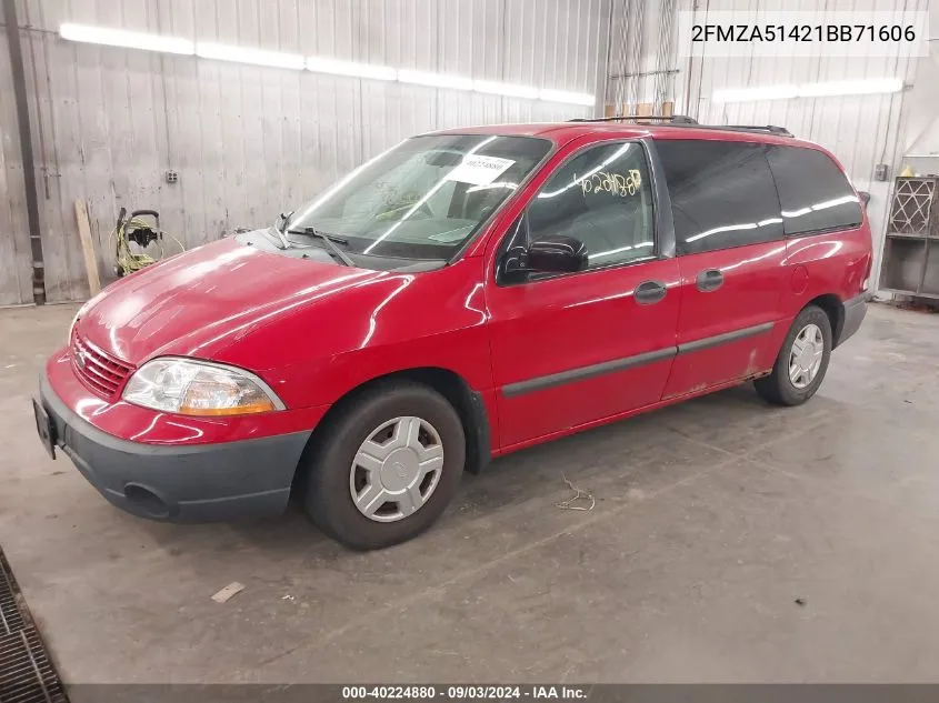 2001 Ford Windstar Lx VIN: 2FMZA51421BB71606 Lot: 40224880