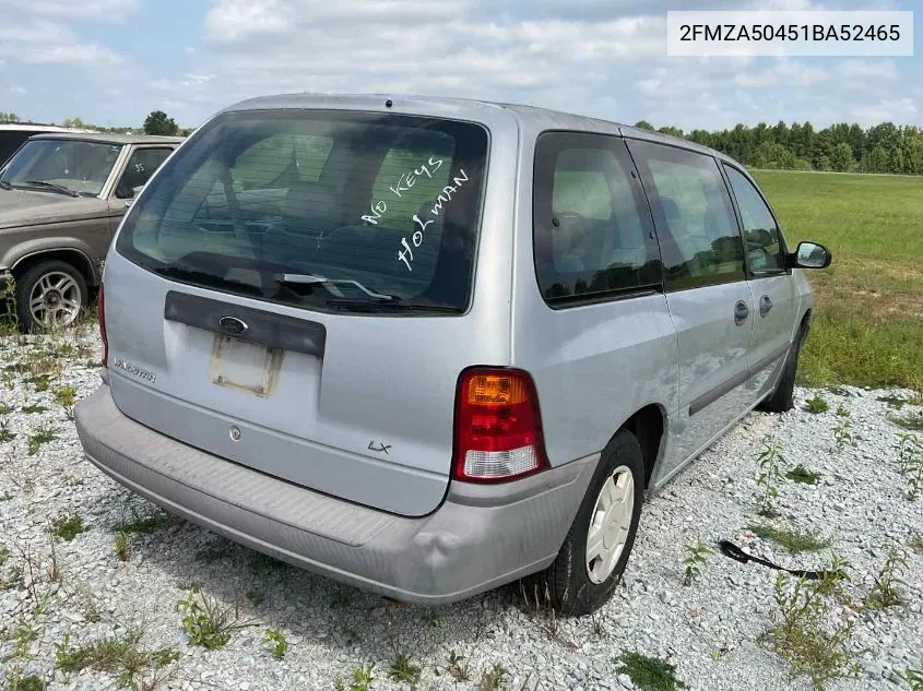 2001 Ford Windstar Lx VIN: 2FMZA50451BA52465 Lot: 40283841