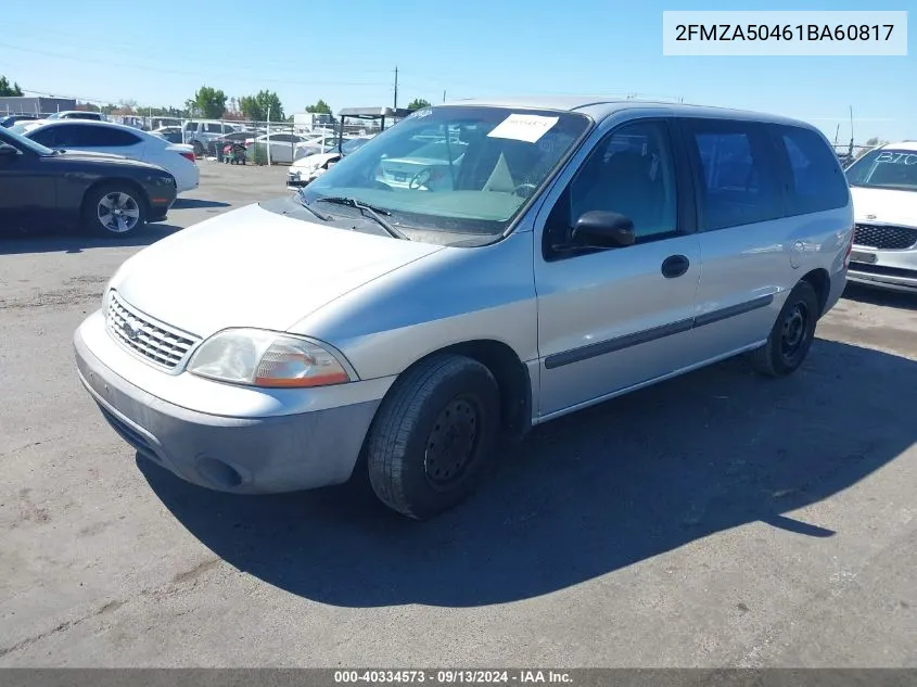 2001 Ford Windstar Lx VIN: 2FMZA50461BA60817 Lot: 40334573