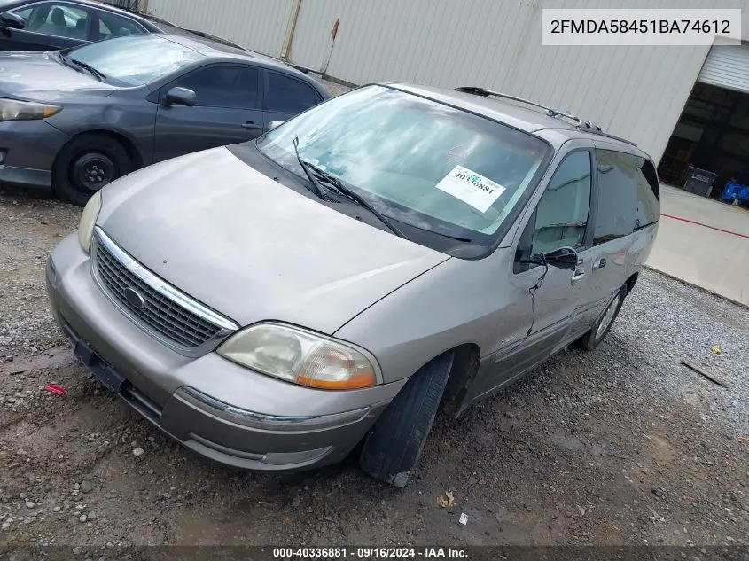 2001 Ford Windstar Limited VIN: 2FMDA58451BA74612 Lot: 40336881