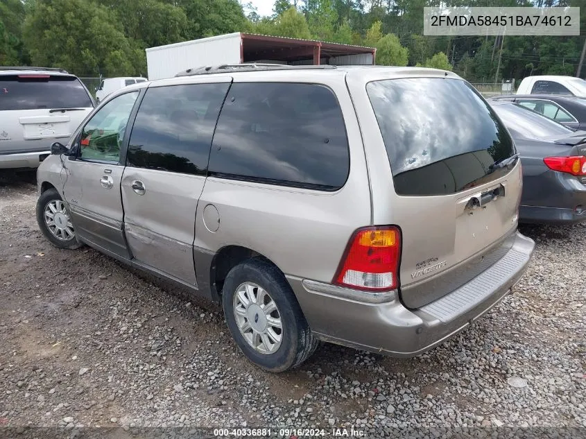 2FMDA58451BA74612 2001 Ford Windstar Limited