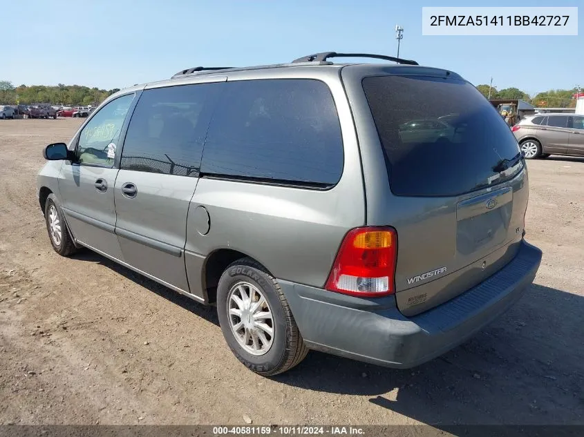 2001 Ford Windstar Lx VIN: 2FMZA51411BB42727 Lot: 40581159