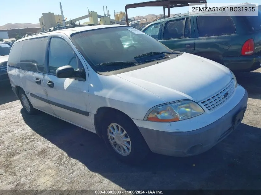 2001 Ford Windstar Lx VIN: 2FMZA514X1BC31955 Lot: 40802803