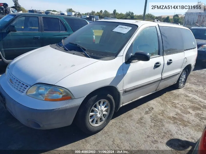 2001 Ford Windstar Lx VIN: 2FMZA514X1BC31955 Lot: 40802803