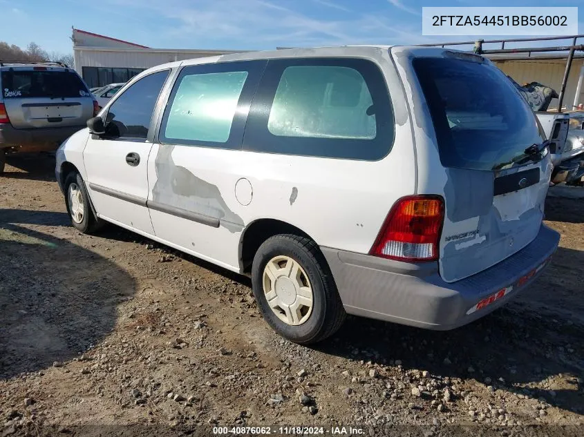 2001 Ford Windstar Standard VIN: 2FTZA54451BB56002 Lot: 40876062