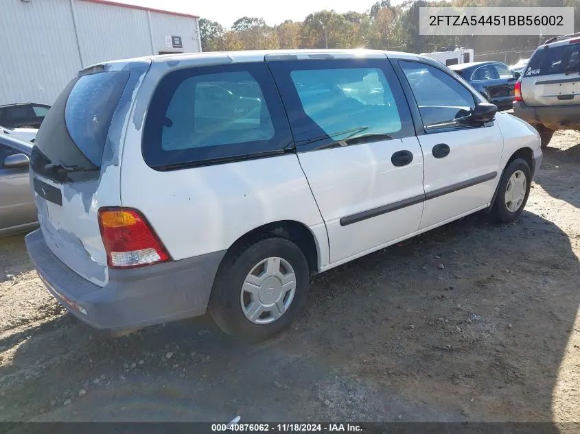 2001 Ford Windstar Standard VIN: 2FTZA54451BB56002 Lot: 40876062