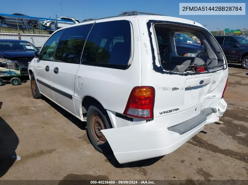 2002 Ford Windstar Lx VIN: 2FMDA51442BB28784 Lot: 40236485