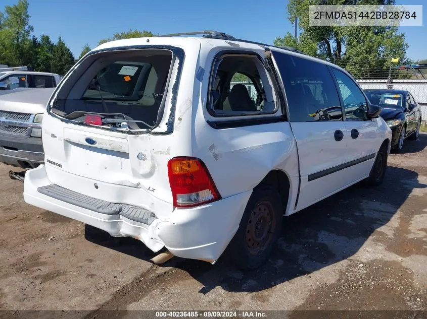 2002 Ford Windstar Lx VIN: 2FMDA51442BB28784 Lot: 40236485