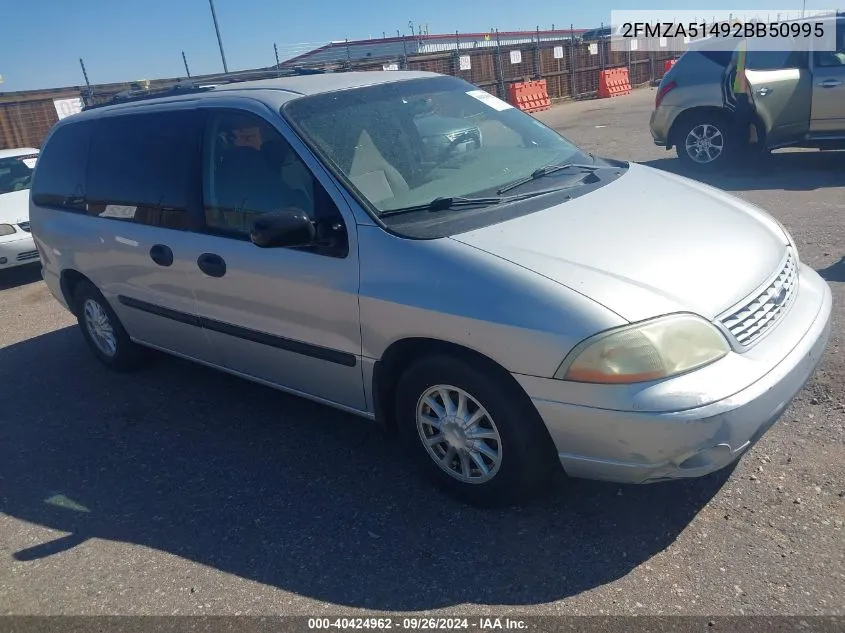 2002 Ford Windstar Lx VIN: 2FMZA51492BB50995 Lot: 40424962