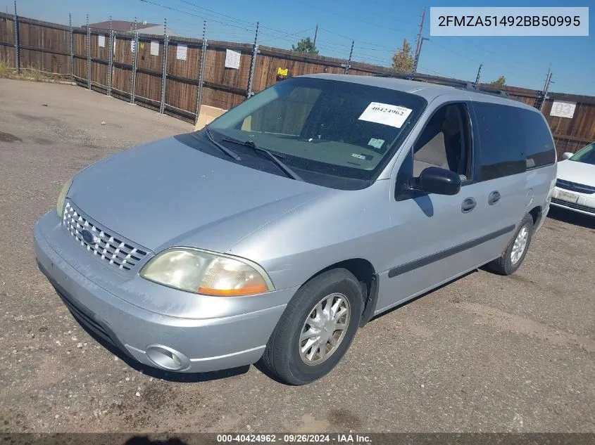 2002 Ford Windstar Lx VIN: 2FMZA51492BB50995 Lot: 40424962