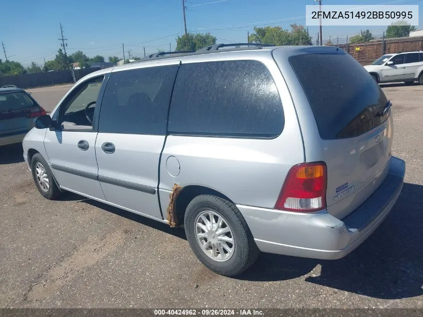 2002 Ford Windstar Lx VIN: 2FMZA51492BB50995 Lot: 40424962