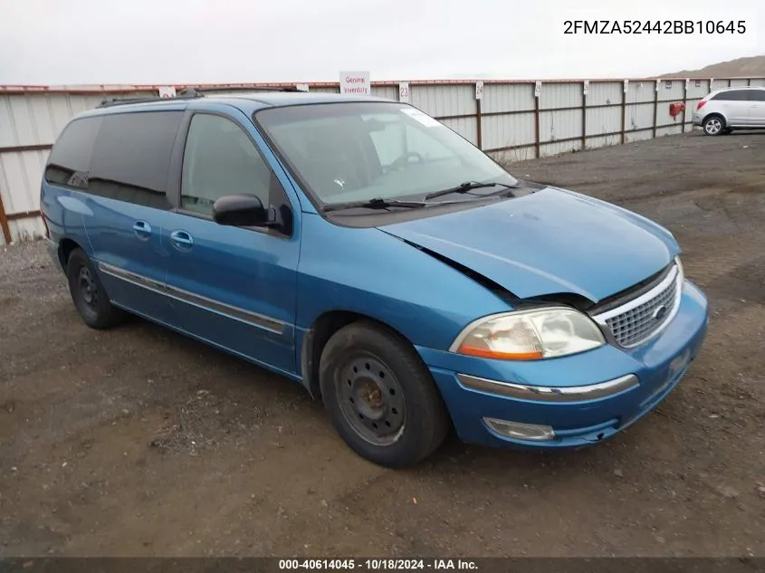 2002 Ford Windstar Se VIN: 2FMZA52442BB10645 Lot: 40614045