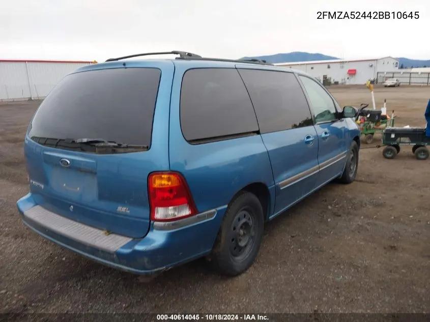 2002 Ford Windstar Se VIN: 2FMZA52442BB10645 Lot: 40614045